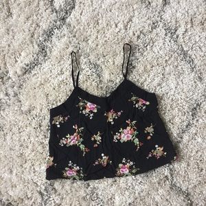 Floral crop tank  top